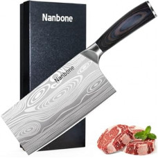 Nanbone Meat Cleaver Knife Ultra Sharp Kitchen Knife 8 Inch, High Carbon Stainless Steel Butcher Knif…