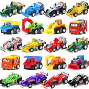 Pull Back Car, 20 Pcs Assorted Mini Truck Toy and Race Car Toy Kit Set, Play Construction Vehicle Playset f…