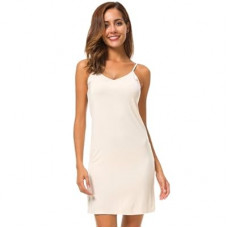 EaseWay Women's Basic Adjustable Spaghetti Strap Cami Under Mini Dress