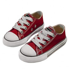 iFANS Boys and Girl Low Top Canvas Kids Lace up Sneakers