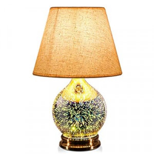 Porseme Table Lamp, Desk Lamp Bulb Included - Modern Lamp with Unique Lampshade, Handmade 3D…