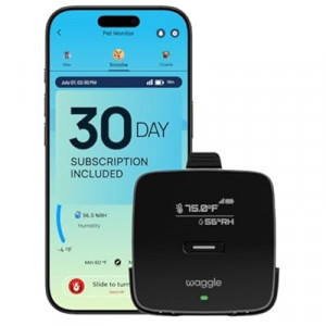 Waggle 4G Pet Temperature Monitor – No Wi-Fi Needed, Real-Time App/SMS/Email Alerts - RV, Car &…