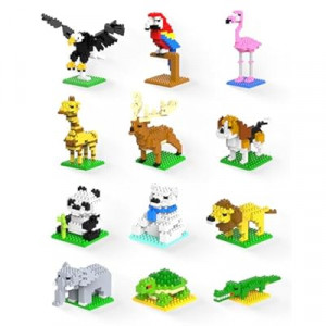 Kimiangel Party Favors for Kids, 12 Pack Mini Animals Building Blocks Sets for Goodie Bags, Prize Box Toy…