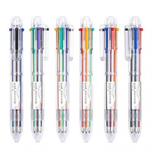 Shuttle Art Multicolor Pens, 23 Pack 6-in-1 0.7mm Retractable Ballpoint Pens for Office School Supplies Stu…