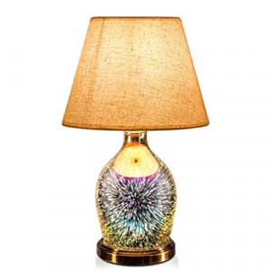 Porseme Table Lamp, Desk Lamp Bulb Included - Modern Lamp with Unique Lampshade, Handmade 3D…