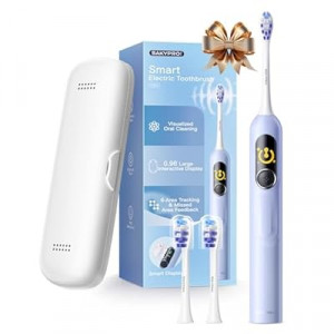 SAKYPRORAL AI Electric Toothbrush with Smart LED Display for Adults Kids | 150-Day Rechargeable Tooth…