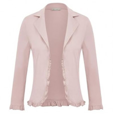 GRACE KARIN Women 3/4 Sleeve Cropped Blazer Lightweight Open Front Cotton Cardigan Jacket for B…