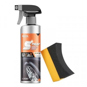 Tire Shine Spray Kit - Restore Deep Black Shine, Non-Greasy Finish, Prevents Fading & Cracking, Easy A…