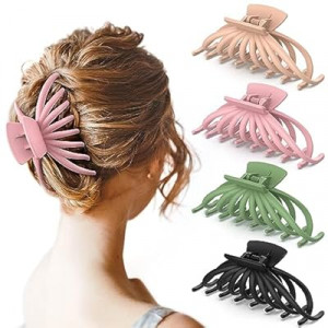 Hair Clips for Women - OPAUL Matte Nonslip Large Hair Claw Clips for Thick and Thin Hair, 4.7 Inch Strong…