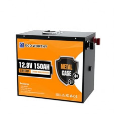 ECO-WORTHY 12V 150Ah Metal Shell LiFePO4 Lithium Battery with Bluetooth, Low-Temp Protection, R…