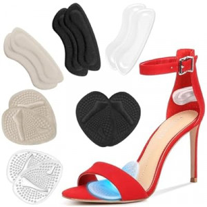 ONUEMP Shoe Inserts for Women, Non Slip Heel Pads for Shoes and Metatarsal Pads, Gel High Heel Prot…