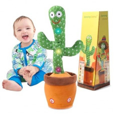 MIAODAM Dancing Cactus, Talking Cactus Baby Toy, Colorful Glowing Repeating Cactus Toy for Baby Tod…