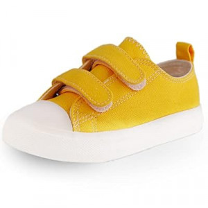 Toddler Boys and Girls Low Top Canvas Adjustable Strap Sneakers