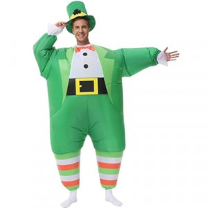 ZISUEX St. Patrick's Day Inflatable Costume Leprechaun Costume Adults Leprechaun Inflatable Costume Blo…