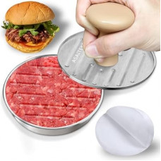 DSTHISAR Burger Press, 5”Stainless Steel Hamburger Press Patty Maker, Non-Stick Hamburger Press for Ma…