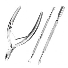 Cuticle Trimmer with Cuticle Pusher and Scissors, Cuticle Remover Professional Durable Pedicure Mani…