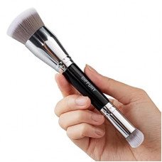 DIFFUNY Large Makeup Brushes Double Ended Foundation Brush & Concealer Brush, Flat Top Kabuki Fo…