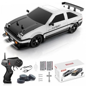 Remote Control Car RC Drift Car 1:16 Scale 4WD 18KM/H High Speed Model Vehicle 2.4GHz with LED Lig…