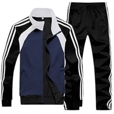 Sun Lorence Men's Athletic Running Tracksuit Set Casual Full Zip Jogging Sweat Suit