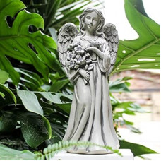 Rezpuao Solar Angel Statue for Outdoor, Angel Figurine with Resin, Outdoor Decor for Patio Lawn Yard…
