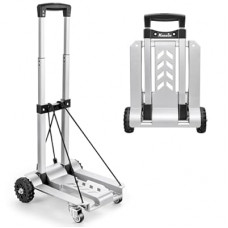 KEDSUM 270LBS Utility Luggage Cart with 4 Wheels, 100% Aluminum Hand Truck Dolly, Folding Hand Tru…