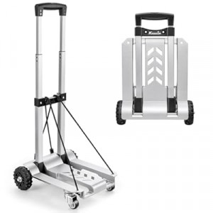 KEDSUM 270LBS Utility Luggage Cart with 4 Wheels, 100% Aluminum Hand Truck Dolly, Folding Hand Tru…