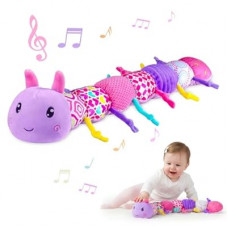 Baby Infant Musical Stuffed Animal Soft Toy with Multi-Sensory Crinkle, Rattle & Textures,Baby Girl Toy Birt…
