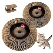 Cardboard Cat Toy & Cat Scratching Board, Flexible Magic Organ Cat Scratcher, Reversible Cardboard Sh…
