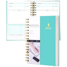 Yoment Meeting Notebook for Work with Action Items Hardcover Spiral 5.5X 8.5 Office Project Planner for…