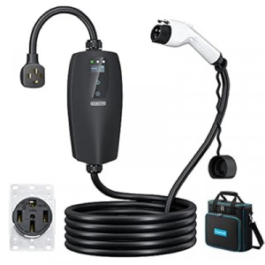 NTONPOWER Tesla Charger 24 Miles Per Hour with Level 1&2 EV Charge 32.8Ft 32A/24A16A/10A Optional,…
