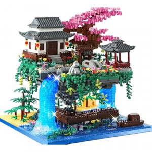 Kimiangel Big Bonsai Flowers Tree Architecture Set for Boys 8-14 Lighting Japanese Cherry Blossom…