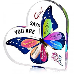 JUNQIU Christian Gifts for Women, Inspirational Faith Gifts for Women Religious, Bible Verse and Encourag…