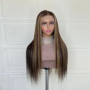 GABROGA Honey Blonde Lace Front Wigs Human Hair Glueless HD Transparent Lace 13x4 Pre Plucked…