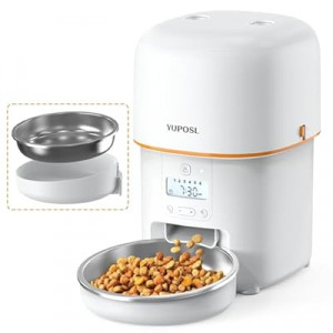 Yuposl Automatic Cat Feeders - 2L Cat Food Dispenser Easy to Use, Timed Automatic Pet Feeder with O…