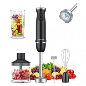 Immersion Blender Handheld Hand Blender, 1000W 5 in 1 Hand Mixer Stick, BPA-Free 12 Speed Handheld…