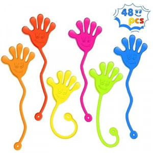 Sticky Hands Bulk 48 PCS Easter Basket Stuffers Egg Fillers Party Favors for Kids 4-8 8-12 Stretchy St…