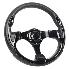 Universal EZGO Steering Wheel with Black Aluminum Frame Golf Cart Steering Wheel for Yamaha Club Ca…