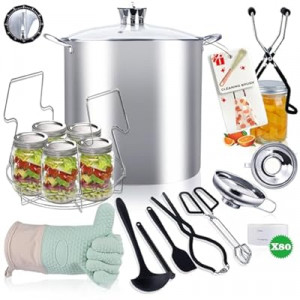 Canning Pot-Canning supplies starter kit, Stainless Steel Canning Tool Kits Set for Beginners, Water bath cann…