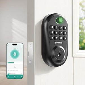 IRONZON Fingerprint Door Lock, Keyless Entry Door Lock with Keypad Deadbolt, Biometric Electronic Lock…