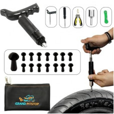 GRAND PITSTOP 22 Pcs Tire Puncture Repair Kit with Multi-Functional Folding Plier Compatible for car Mo…