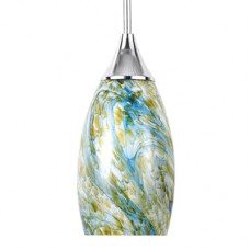 Porseme Pendant Light Features Kitchen Island Hanging Lamp with Adjustable Rod Handcraft Art Glass…