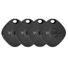 [Apple MFi Certified] VOCOlinc Air Tracker Tags 4 Pack Black, Smart Key Finder Work with Apple Find My AP…