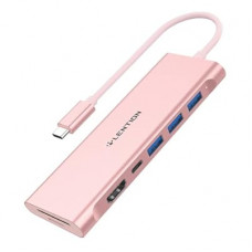 LENTION 7-in-1 USB C Multiport Hub with 4K HDMI, 100W PD, 3 USB 3.0 Ports, SD/MicroSD Card Reader Co…