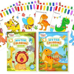 Water Coloring Books for Toddlers - Watercolor Paint Book Drawing Art Paper for Kids Mess Free Craft Supp…
