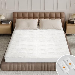 Templewet Heated Mattress Pad King Size - Dual Control Electric Mattress Pad with 4 Heat Settings & 10 Hour…
