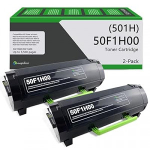 501H 50F1H00 Toner Cartridge High Yield (2-Pack) Compatible Replacement for Lexmark 50F1H00…
