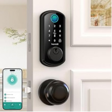 WiFi Smart Door Lock Set: Hornbill Keyless Entry Door Lock Deadbolt with Handle Set Fingerprint Front D…
