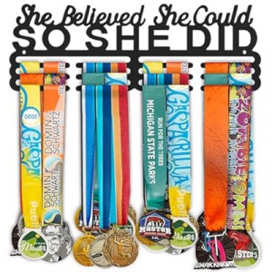 Dafftos Medal Hanger - Ribbon Holder & Display Frame for Medals & Awards - Wall Mounted Metal Trop…