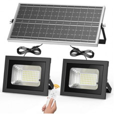 Malitupy Solar Flood Lights Indoor Outdoor(2 Pack),Aluminum Durable 6000K Waterproof Solar Shed Light…