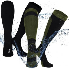 ShinyMatch 2 Pairs Knee High Waterproof Socks Women for Men Breathable Outdoor Wading Socks f…